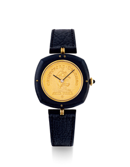 尊达  独特精美，黄金枕形金币机械腕表，型号G.3392.7，年份约1997