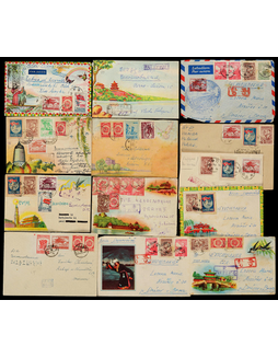 1955-58年朝鲜寄国际封一组13件