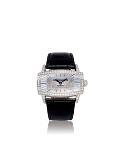 百达翡丽 Gondolo系列，型号4992G 18K白金女款镶钻腕表