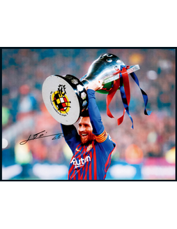 “世界足球先生”里奥·梅西（Lionel Messi）亲笔签名照，附证书