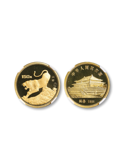 1986年 中国人民银行生肖虎8克金币一枚