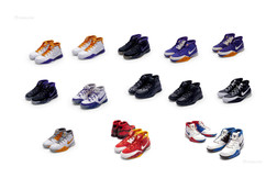 科比·布莱恩特第一代签名球鞋收藏  15双专属鞋款