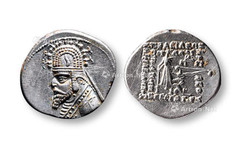 公元前77-前70年 安息帝国西纳特鲁克斯银币
