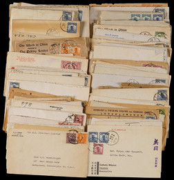 民国贴帆船邮票实寄封一批约96件