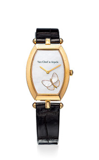 梵克雅宝 精美，女装黄金镶钻石酒桶形腕表，型号HH13248，年份约2012