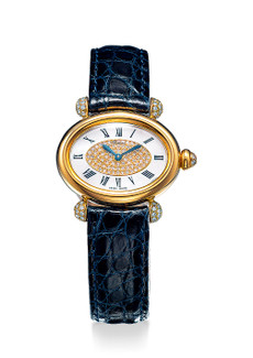 萧邦 精美，女装黄金镶钻石椭圆形腕表，「Imperiale」，型号13/6553-47，年份约2010