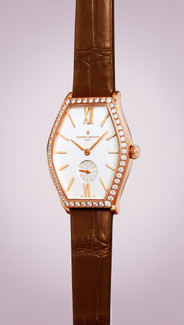 江诗丹顿 马耳他系列，型号81515 18K玫瑰金女款镶钻手动上弦腕表
