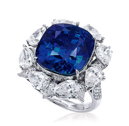 20.35克拉斯里兰卡「皇家蓝」蓝宝石配钻石戒指，未经加热