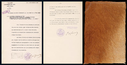 “二战法国领袖”夏尔·戴高乐（Charles de Gaulle）早期亲笔签署军事机密文件1册，附证书