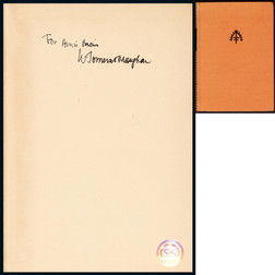 “英国著名小说家”威廉·毛姆（William Somerset Maugham）亲笔签名著作《圣诞假日》，附证书