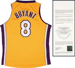 “黑曼巴”科比·布莱恩特（Kobe Bryant）亲笔签名湖人队球衣，附证书