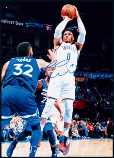 “NBA MVP” 拉塞尔·威斯布鲁克（Russell Westbrook）亲笔签名照，附证书