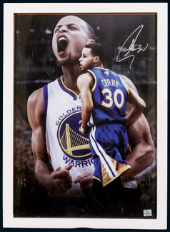 “NBA MVP获得者”斯蒂芬·库里（Stephen Curry）亲笔签名照，附证书