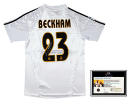 “足坛万人迷”大卫·贝克汉姆（David Beckham）亲笔皇家马德里队球衣，附证书