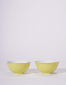 柠檬黄釉碗
