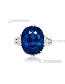 14.52克拉缅甸「皇家蓝」蓝宝石配钻石戒指，未经加热