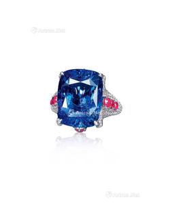 20.47克拉斯里兰卡变色蓝宝石配钻石及红宝石戒指