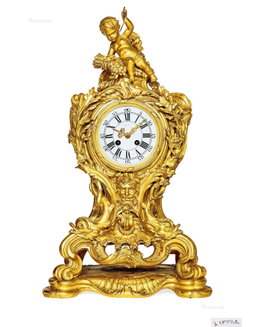 美国 蒂芙尼Tiffany 洛可可风格 铜鎏金座钟