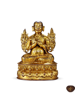 西藏中部铜鎏金宗喀巴像