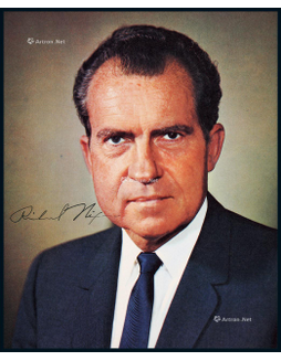 “中国人民的老朋友”理查德·尼克松（Richard Nixon）亲笔签名照，附证书