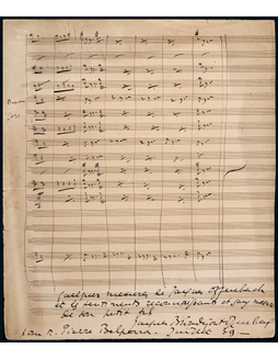 “古典轻歌剧创始人之一” 雅克·奥芬巴赫（Jacques Offenbach）亲笔手书乐谱，附证书