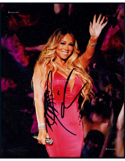 “美国音乐皇后”玛丽亚·凯莉（Mariah Carey）亲笔签名照，附证书