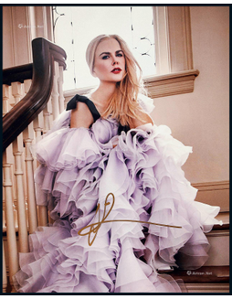 “好莱坞著名女星”妮可·基德曼（Nicole Kidman）亲笔签名照，附证书