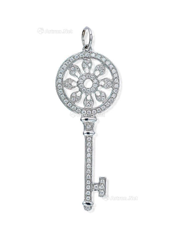 蒂芙尼设计 钻石「花瓣钥匙」链坠