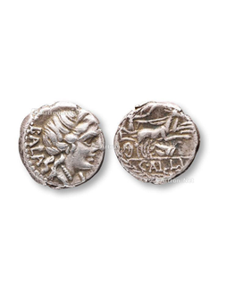 公元前92年 古罗马共和时期月亮女神狄安娜银币