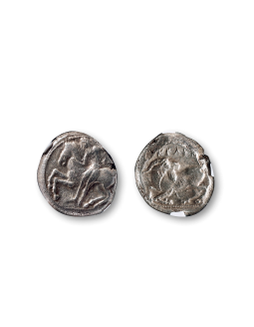 古希腊西利西亚骑士和卧羊标准银币一枚