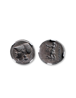 古希腊西西里岛叙拉古第五共和银币一枚