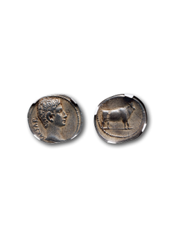 古罗马奥古斯都第纳尔银币一枚