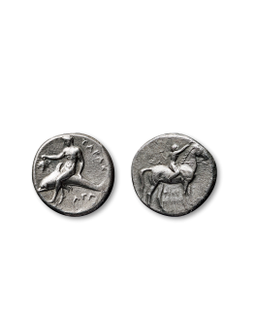 古希腊塔拉斯城邦海豚少年银币一枚