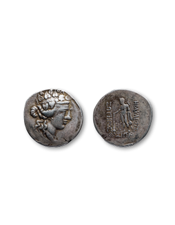 古希腊萨所斯岛酒神四德拉克马银币一枚