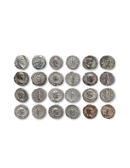 古罗马帝国第纳尔银币十二枚