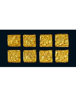 公元7世纪 萨珊翼狮金牌饰八件