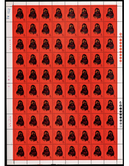 1980年T46“庚申年”猴8分新票版张八十枚