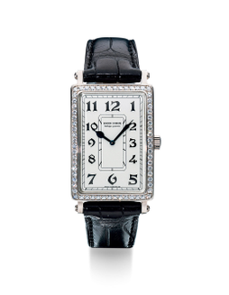 罗杰·杜彼  精致，女装白金镶钻石长方形机械腕表，「Horloger Genevois」，年份约2010