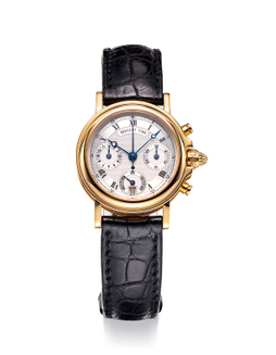 宝玑  精美，黄金自动计时码表，备日期显示及小秒针，「Horloger de la Marine」，型号3460，年份约1998