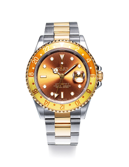 劳力士  独特精美，黄金及精钢两地时间自动链带腕表，备日期显示，「GMT Master II 」“Rootbeer”，型号16713，年份约2005，附原厂证书