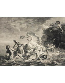 《水中的伽拉忒亚》巨幅雕凹线铜版画