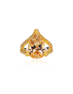 MICHAEL YOUSSOUFIAN设计 7.23克拉彩棕黄色钻石配钻石戒指