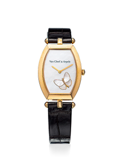 梵克雅宝 精美，女装黄金镶钻石酒桶形腕表，型号HH13248，年份约2012