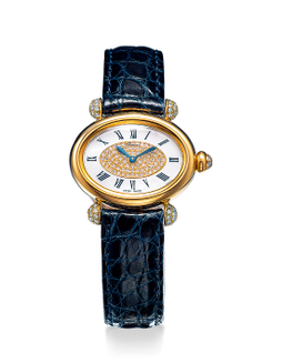 萧邦 精美，女装黄金镶钻石椭圆形腕表，「Imperiale」，型号13/6553-47，年份约2010