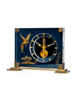 积家 独特精美，镀金黄铜河边凤凰座钟，备八天动力储存，「Marina」，型号349，年份约1960