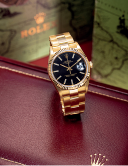劳力士 精美，黄金自动链带腕表，备日期显示，「Datejust」，型号15238，年份约1995，附原厂表盒