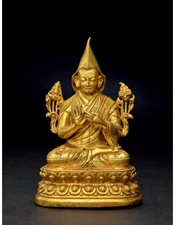 西藏铜鎏金宗喀巴