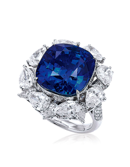 20.35克拉斯里兰卡「皇家蓝」蓝宝石配钻石戒指，未经加热