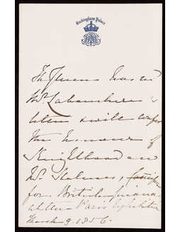 “日不落帝国女王”维多利亚女王（Queen Victoria）亲笔信，附证书