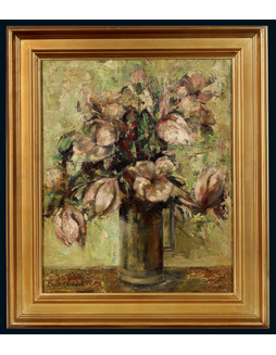 “周碧初的恩师、法国著名画家”欧内斯特·洛朗素描《木兰花束》，附证书